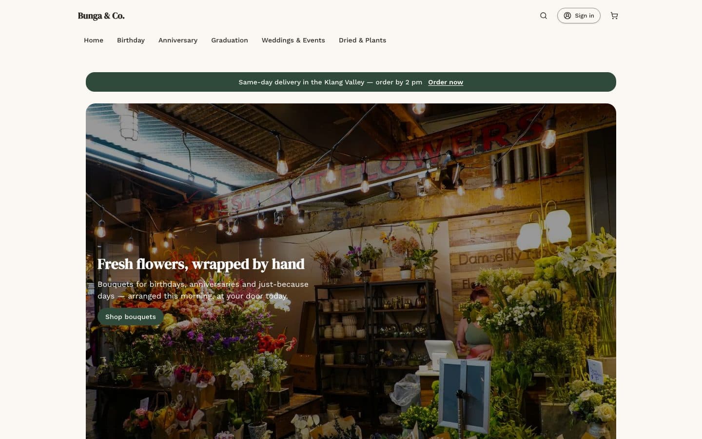 Bunga & Co. — Flower shop